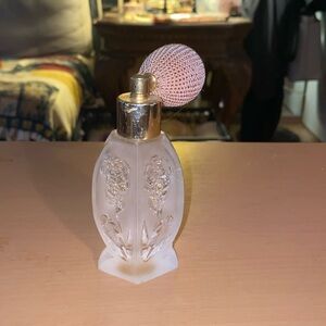 Vintage Irice 1950’s Perfume Bottle Made In Japan Vanity Decor Hand Cut Crystal